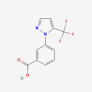molecular formula C11H7F3N2O2 B1453852 3-[5-(trifluoromethyl)-1H-pyrazol-1-yl]benzoic acid CAS No. 1152530-82-9