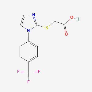2-({1-[4-(trifluoromethyl)phenyl]-1H-imidazol-2-yl}sulfanyl)acetic acid