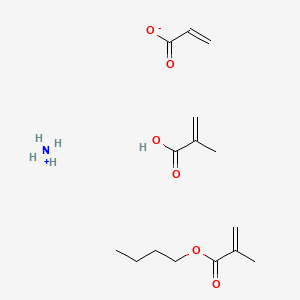 molecular formula C15H27NO6 B14538574 Azanium;butyl 2-methylprop-2-enoate;2-methylprop-2-enoic acid;prop-2-enoate CAS No. 62478-26-6