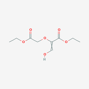 molecular formula C9H14O6 B14538584 Ethyl 2-(2-ethoxy-2-oxoethoxy)-3-hydroxyprop-2-enoate CAS No. 62004-89-1