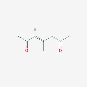 molecular formula C8H12O2 B145386 (E)-4-methylhept-3-ene-2,6-dione CAS No. 137277-68-0