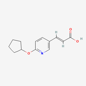 molecular formula C13H15NO3 B1453860 3-(6-Cyclopentyloxy-3-pyridyl)acrylic acid CAS No. 912761-12-7