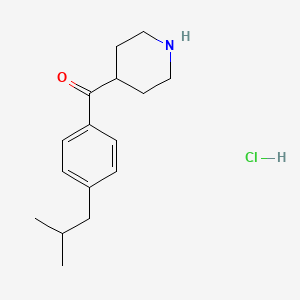 4-[4-(2-Methylpropyl)benzoyl]piperidine hydrochloride