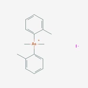 molecular formula C16H20AsI B14538662 Dimethylbis(2-methylphenyl)arsanium iodide CAS No. 62064-04-4
