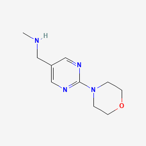 molecular formula C10H16N4O B1453869 N-methyl-(2-morpholinopyrimidin-5-yl)methylamine CAS No. 937796-14-0