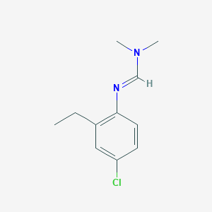 molecular formula C11H15ClN2 B14538705 N'-(4-Chloro-2-ethylphenyl)-N,N-dimethylmethanimidamide CAS No. 62268-10-4