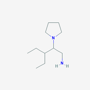 molecular formula C11H24N2 B1453873 3-Ethyl-2-(pyrrolidin-1-yl)pentan-1-amine CAS No. 941378-55-8