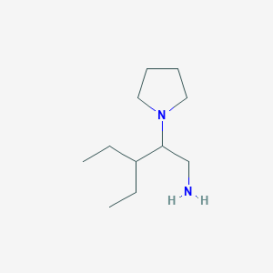3-Ethyl-2-(pyrrolidin-1-yl)pentan-1-amine