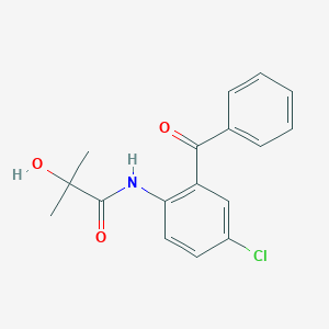 molecular formula C17H16ClNO3 B14538770 N-(2-Benzoyl-4-chlorophenyl)-2-hydroxy-2-methylpropanamide CAS No. 62100-55-4