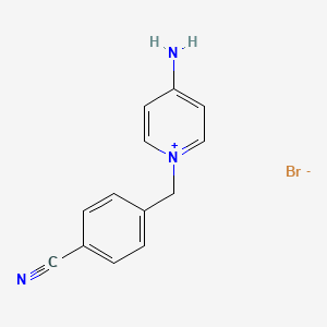 molecular formula C13H12BrN3 B14538819 Pyridinium, 4-amino-1-[(4-cyanophenyl)methyl]-, bromide CAS No. 62455-95-2