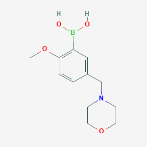 molecular formula C12H18BNO4 B1453885 2-Methoxy-5-(morpholinomethyl)phenylboronic acid CAS No. 1334321-26-4