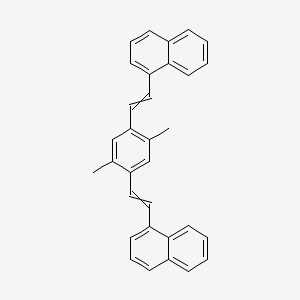 molecular formula C32H26 B14538859 Naphthalene, 1,1'-[(2,5-dimethyl-1,4-phenylene)di-2,1-ethenediyl]bis- CAS No. 62253-80-9