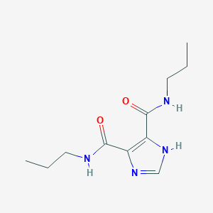 molecular formula C11H18N4O2 B14538872 N~4~,N~5~-Dipropyl-1H-imidazole-4,5-dicarboxamide CAS No. 62254-95-9