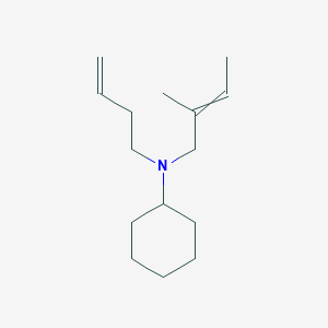 molecular formula C15H27N B14538887 N-(But-3-en-1-yl)-N-(2-methylbut-2-en-1-yl)cyclohexanamine CAS No. 61907-94-6