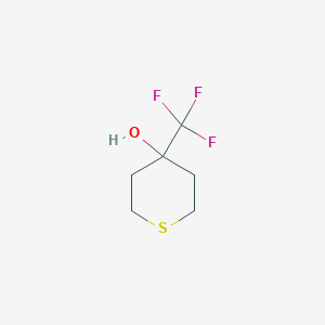 molecular formula C6H9F3OS B1453889 4-(Trifluoromethyl)thian-4-ol CAS No. 1247519-72-7
