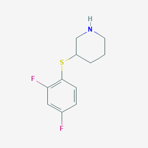 molecular formula C11H13F2NS B1453891 3-[(2,4-Difluorophenyl)sulfanyl]piperidine CAS No. 1251144-50-9