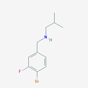 B1453892 [(4-Bromo-3-fluorophenyl)methyl](2-methylpropyl)amine CAS No. 1249704-82-2