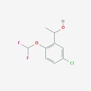 molecular formula C9H9ClF2O2 B1453893 1-[5-氯-2-(二氟甲氧基)苯基]乙醇 CAS No. 1250521-60-8