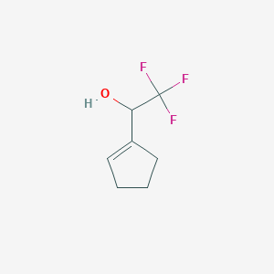 molecular formula C7H9F3O B1453894 1-(Cyclopent-1-en-1-yl)-2,2,2-trifluoroethan-1-ol CAS No. 1248355-50-1