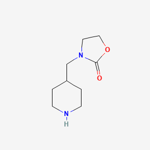 molecular formula C9H16N2O2 B1453895 3-(Piperidin-4-ylmethyl)oxazolidin-2-one CAS No. 753447-66-4