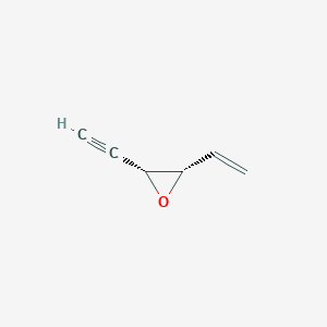 molecular formula C6H6O B14538969 (2S,3R)-2-Ethenyl-3-ethynyloxirane CAS No. 62376-97-0