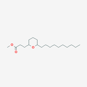 molecular formula C19H36O3 B14538992 Methyl 3-(6-decyloxan-2-YL)propanoate CAS No. 62287-09-6