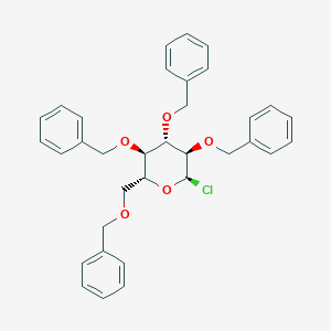 molecular formula C34H35ClO5 B014539 2,3,4,6-tetra-O-benzyl-alpha-D-glucopyranosyl chloride CAS No. 25320-59-6