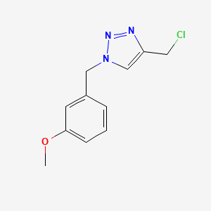 molecular formula C11H12ClN3O B1453900 4-(chloromethyl)-1-(3-methoxybenzyl)-1H-1,2,3-triazole CAS No. 1251286-74-4