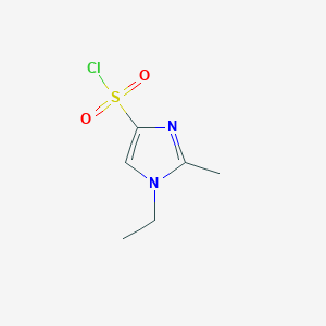 molecular formula C6H9ClN2O2S B1453902 1-ethyl-2-methyl-1H-imidazole-4-sulfonyl chloride CAS No. 1344296-01-0