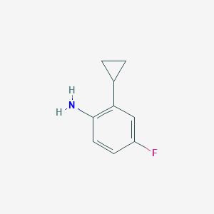molecular formula C9H10FN B1453903 2-Cyclopropyl-4-fluoroaniline CAS No. 1250966-57-4