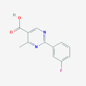 molecular formula C12H9FN2O2 B1453906 2-(3-氟苯基)-4-甲基嘧啶-5-羧酸 CAS No. 933989-07-2