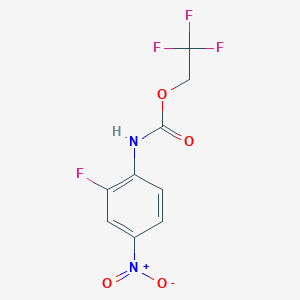 molecular formula C9H6F4N2O4 B1453907 2,2,2-trifluoroethyl N-(2-fluoro-4-nitrophenyl)carbamate CAS No. 1282945-45-2