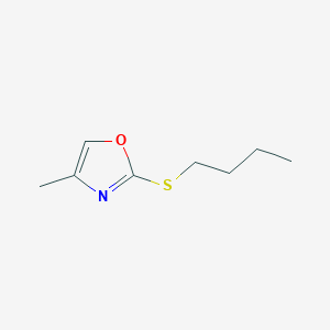 molecular formula C8H13NOS B14539081 2-(Butylsulfanyl)-4-methyl-1,3-oxazole CAS No. 62124-47-4