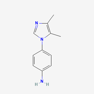 molecular formula C11H13N3 B1453912 4-(4,5-二甲基-1H-咪唑-1-基)苯胺 CAS No. 1429649-60-4