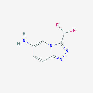 molecular formula C7H6F2N4 B1453916 3-(Difluoromethyl)-[1,2,4]triazolo[4,3-a]pyridin-6-amine CAS No. 1249492-45-2