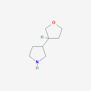 molecular formula C8H15NO B1453920 3-(Oxolan-3-yl)pyrrolidine CAS No. 1121057-47-3