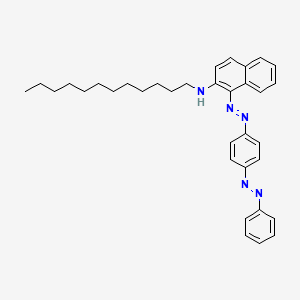 molecular formula C34H41N5 B14539210 N-Dodecyl-1-[(E)-{4-[(E)-phenyldiazenyl]phenyl}diazenyl]naphthalen-2-amine CAS No. 62072-71-3