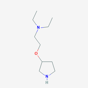 molecular formula C10H22N2O B1453922 Diethyl[2-(pyrrolidin-3-yloxy)ethyl]amine CAS No. 1247410-58-7