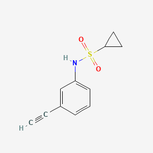 molecular formula C11H11NO2S B1453927 Cyclopropanesulfonic acid (3-ethynylphenyl)-amide CAS No. 1378461-82-5