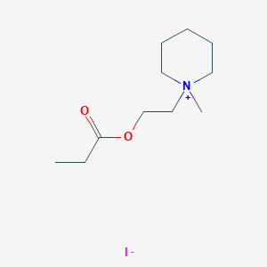molecular formula C11H22INO2 B14539294 Piperidinium, 1-methyl-1-[2-(1-oxopropoxy)ethyl]-, iodide CAS No. 62260-83-7