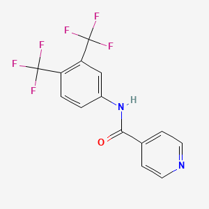 molecular formula C14H8F6N2O B14539359 N-[3,4-Bis(trifluoromethyl)phenyl]pyridine-4-carboxamide CAS No. 62315-11-1