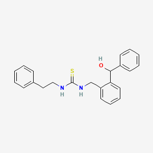 molecular formula C23H24N2OS B14539395 N-({2-[Hydroxy(phenyl)methyl]phenyl}methyl)-N'-(2-phenylethyl)thiourea CAS No. 61973-83-9