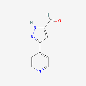 1H-Pyrazole-3-carboxaldehyde, 5-(4-pyridinyl)-