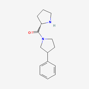 molecular formula C15H20N2O B1453945 3-phenyl-1-[(2S)-pyrrolidine-2-carbonyl]pyrrolidine CAS No. 1272767-46-0