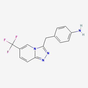4-{[6-(Trifluoromethyl)-[1,2,4]triazolo[4,3-a]pyridin-3-yl]methyl}aniline