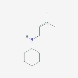 molecular formula C11H21N B14539502 N-(3-Methylbut-2-en-1-yl)cyclohexanamine CAS No. 61907-85-5