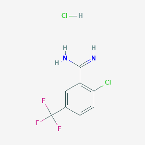molecular formula C8H7Cl2F3N2 B1453956 2-Chloro-5-trifluoromethyl-benzamidine hydrochloride CAS No. 1171628-53-7