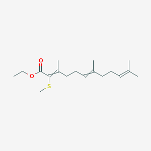 molecular formula C18H30O2S B14539570 Ethyl 3,7,11-trimethyl-2-(methylsulfanyl)dodeca-2,6,10-trienoate CAS No. 62419-00-5