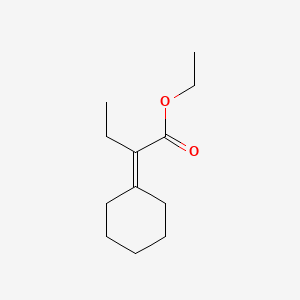 molecular formula C12H20O2 B14539580 Ethyl 2-cyclohexylidenebutanoate CAS No. 62479-69-0