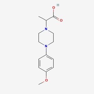molecular formula C14H20N2O3 B1453962 2-[4-(4-Methoxyphenyl)piperazin-1-yl]propanoic acid CAS No. 1039993-12-8